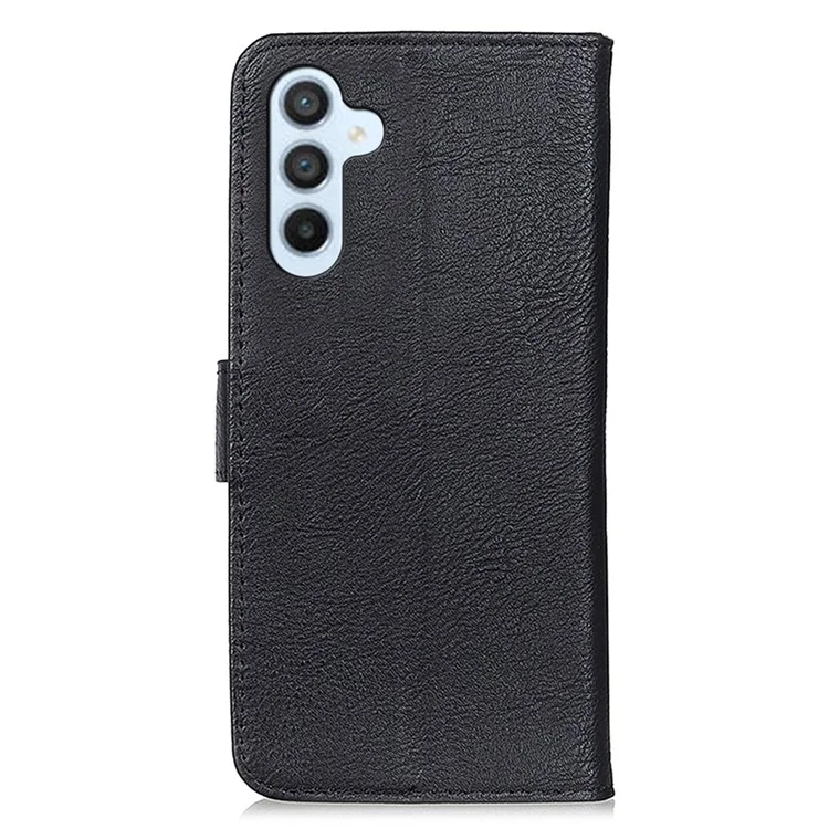KHAZNEH Para Samsung Galaxy S25 / S24 Case Cowhide Texture Phone Leather Cover - Black