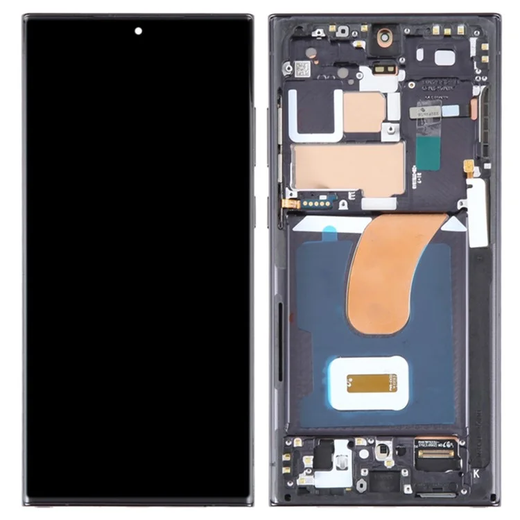 Für Samsung Galaxy S23 Ultra S918 Grade C OLED-Bildschirm und Digitizer-Baugruppe + Rahmen (ohne Logo) - Schwarz