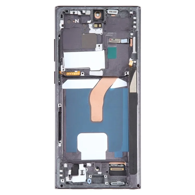 Para Samsung Galaxy S22 Ultra 5G S908 Grado C OLED Pantalla y Digitalizador Montaje + Marco (sin Logotipo) - Negro