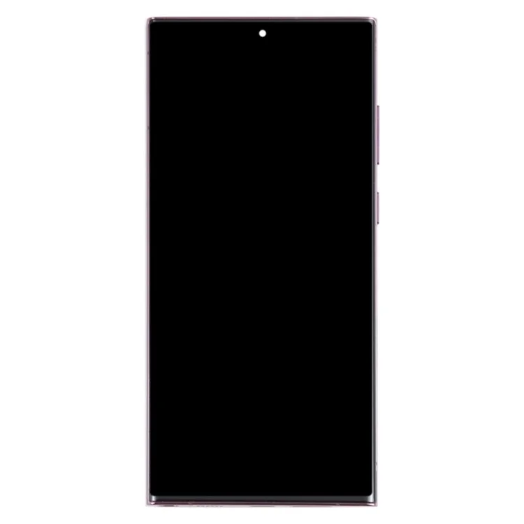 For Samsung Galaxy S22 Ultra 5G S908 Grade C OLED Screen and Digitizer Assembly + Frame (without Logo) - Purple