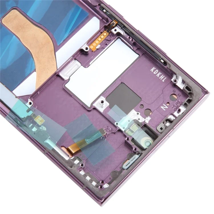 For Samsung Galaxy S22 Ultra 5G S908 Grade C OLED Screen and Digitizer Assembly + Frame (without Logo) - Purple