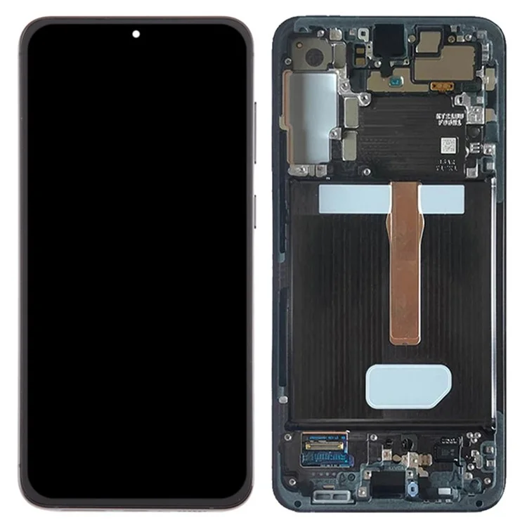 Per Samsung Galaxy S22+ 5G S906 Schermo OLED e Assemblaggio Digitizer di Classe C + Telaio (senza Logo) - Nero