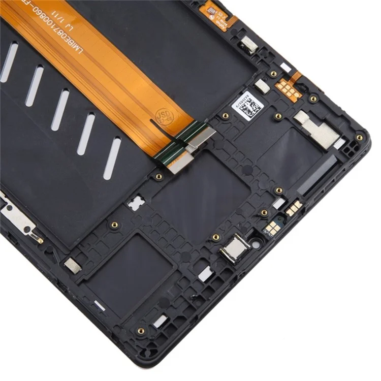 For Samsung Galaxy Tab A7 Lite 8.7-inch SM-T225 (LTE ) Screen Replacement Grade B LCD Screen and Digitizer Assembly + Frame (Without Logo) - Black
