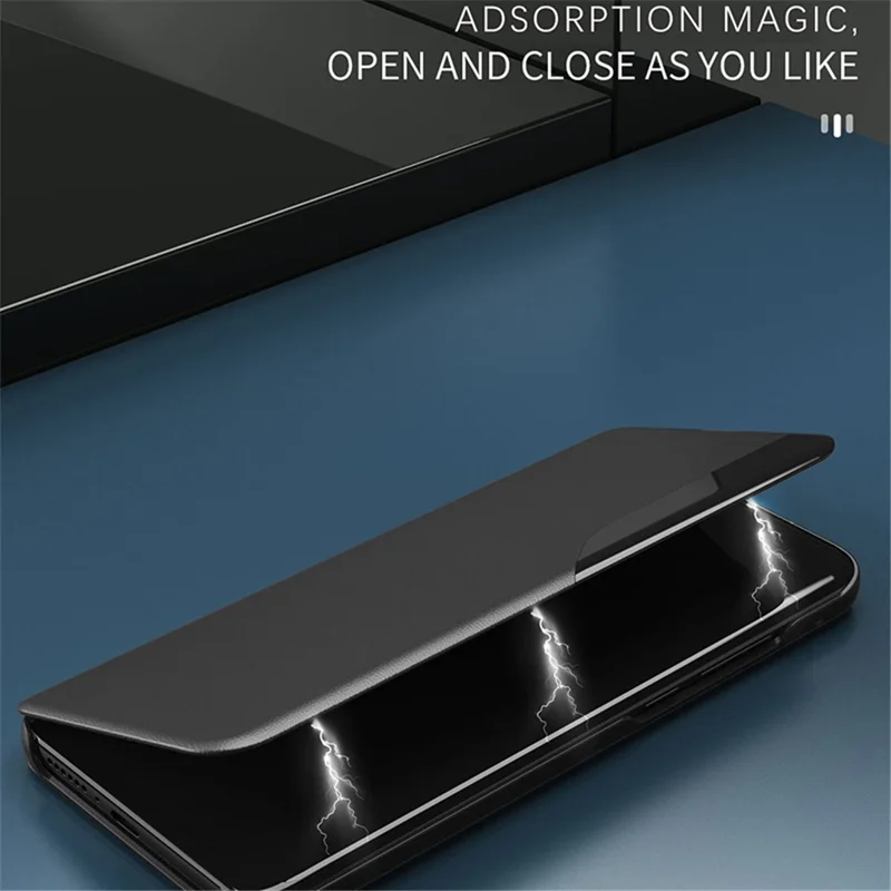 For Samsung Galaxy A15 4G Case View Window PU Leather Stand Cover - Purple