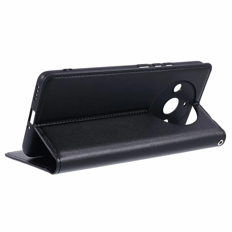 HANMAN Minuo Series For Realme 11 Pro 5G / 11 Pro+ 5G Funda Cartera de Cuero con Soporte - Negro