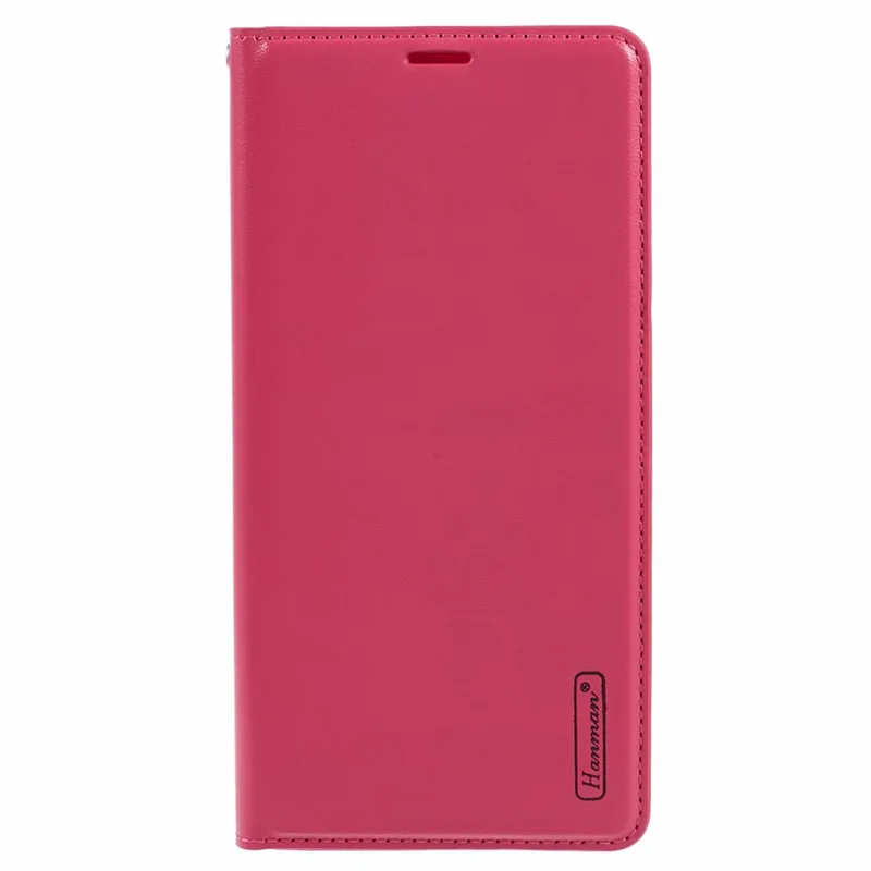 HANMAN Minuo Series For Samsung Galaxy Note20 / Note20 5G Case PU Leather Phone Cover - Rose