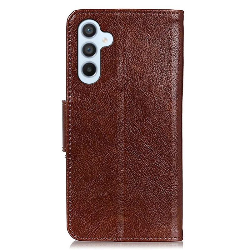 For Samsung Galaxy S25+ / S24+ Case Texture Split Leather Anti-Scratch Nappa Mobile Phone Cover - Brown