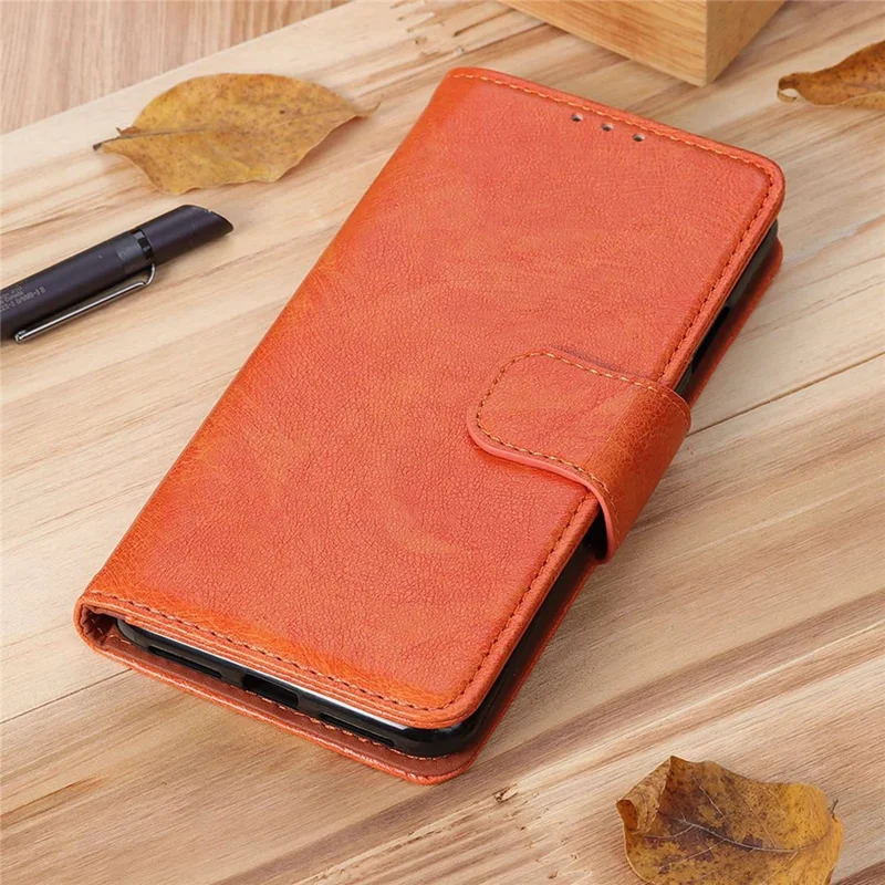 Voor Samsung Galaxy S25 / S24 Hoesje Magnetisch Gesplitst Leren Mobiele Telefoonhoesje - Oranje