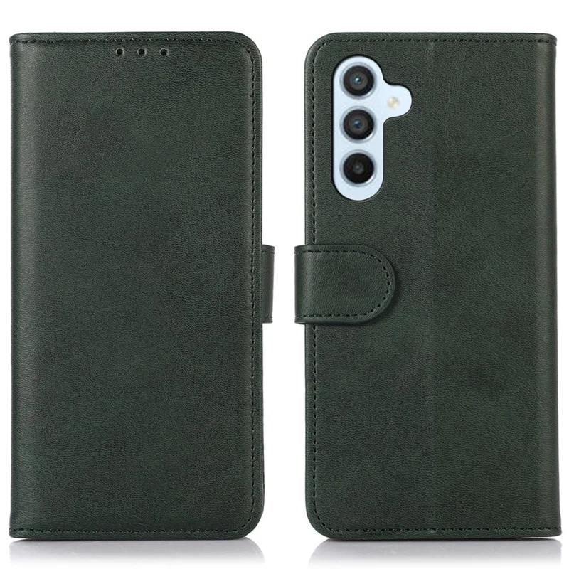 Cover per Samsung Galaxy S25+ / S24+ con Supporto, Portafoglio in Pelle PU con Texture di Pelle di Mucca - Verde