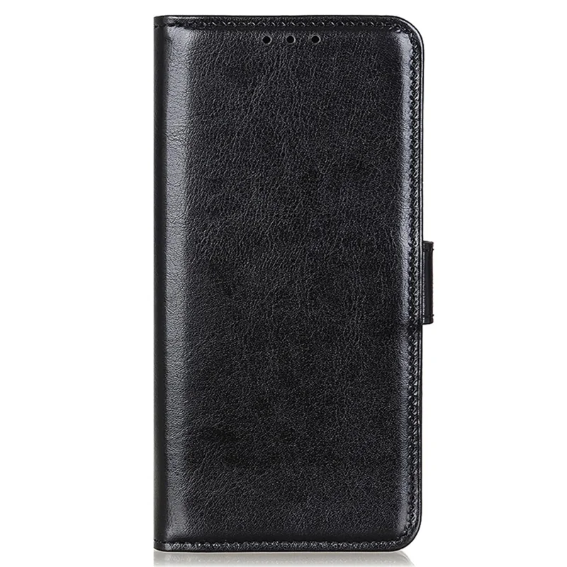 Pour Samsung Galaxy S24 Ultra Étui Portefeuille en Cuir PU Texture de Cheval Fou Couverture de Téléphone Portable - Noir