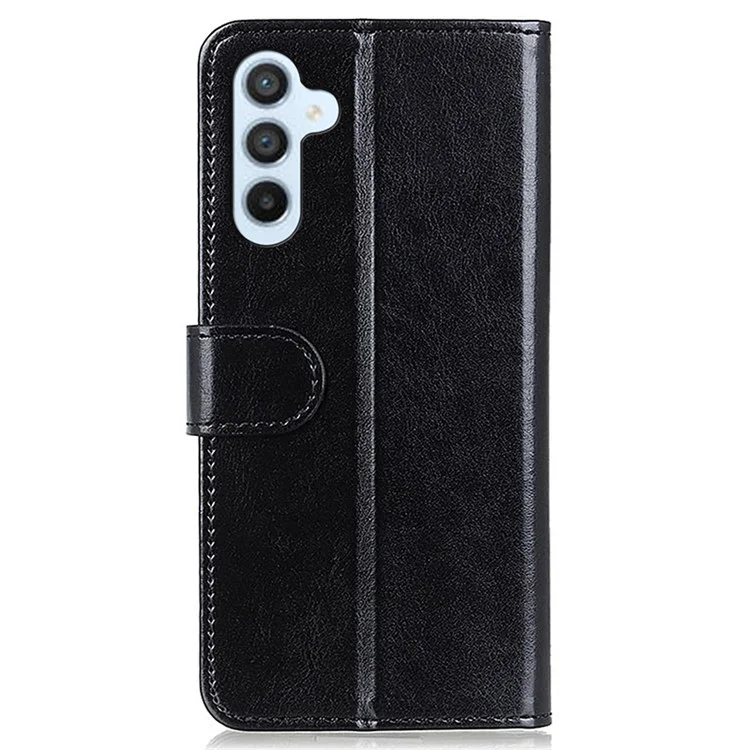 Per Samsung Galaxy S25 / S24 Case Wallet Crazy Horse Texture PU Leather Phone Cover - Nero