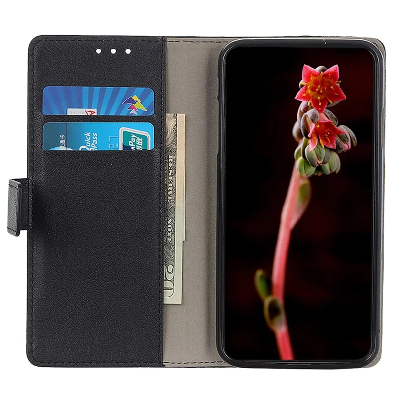 Étui pour Samsung Galaxy S25+ / S24+ Antichoc en Cuir PU avec Porte-cartes et Support - Noir