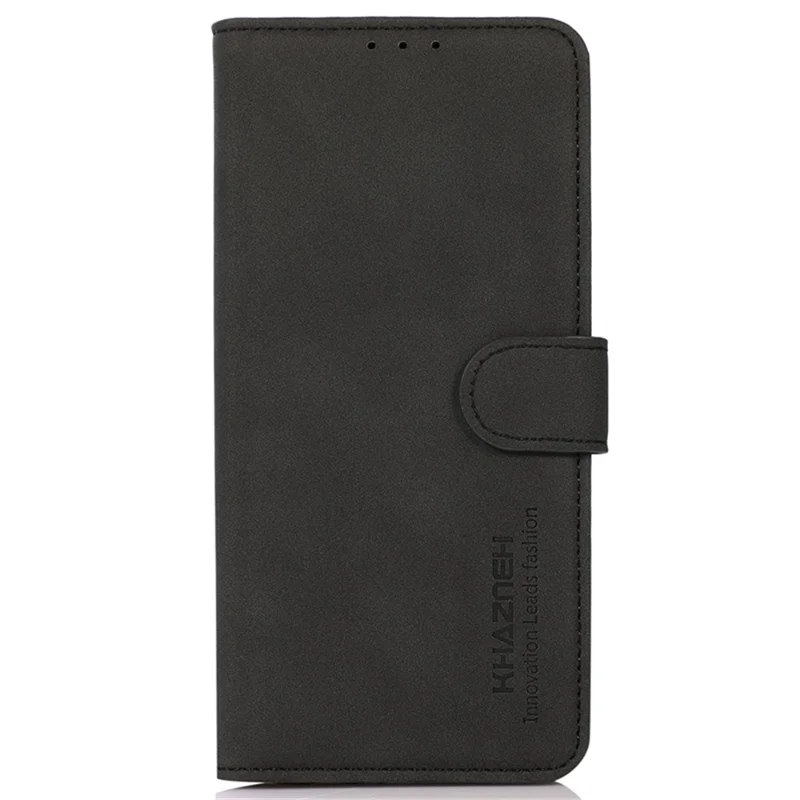 KHAZNEH Para Samsung Galaxy S25+ / S24+ Capa Slim-Fit Magnética de Couro PU Suporte de Celular - Preto