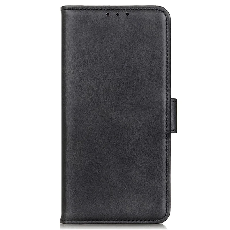 Fodral för Samsung Galaxy S25 / S24, ställfodral i PU-läder med struktur av nubuck, plånboksdesign - Svart