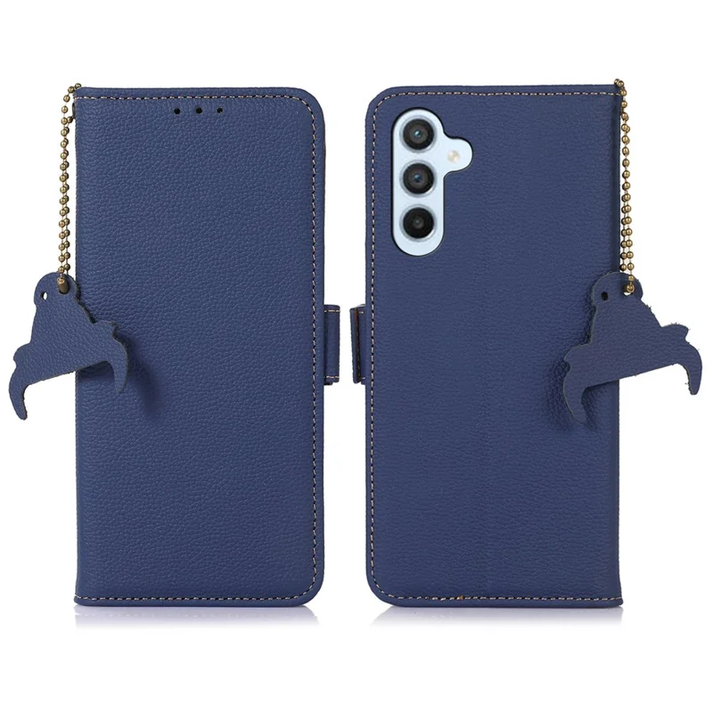 For Samsung Galaxy S25+ / S24+ Case Magnetic Closure Stand Phone Cover RFID Blocking Wallet - Sapphire