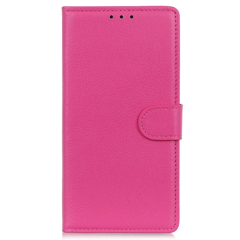 For Samsung Galaxy S25+ / S24+ Case PU Leather Phone Stand Cover Wallet Litchi Texture Phone Shell - Rose