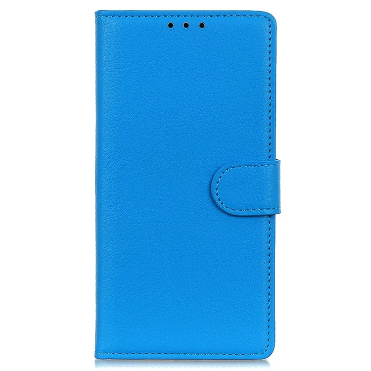 Для Samsung Galaxy S25 / S24 Case PU Кожаный Litchi Текстура Телефон Стенд Обложка Бумажник - Синий
