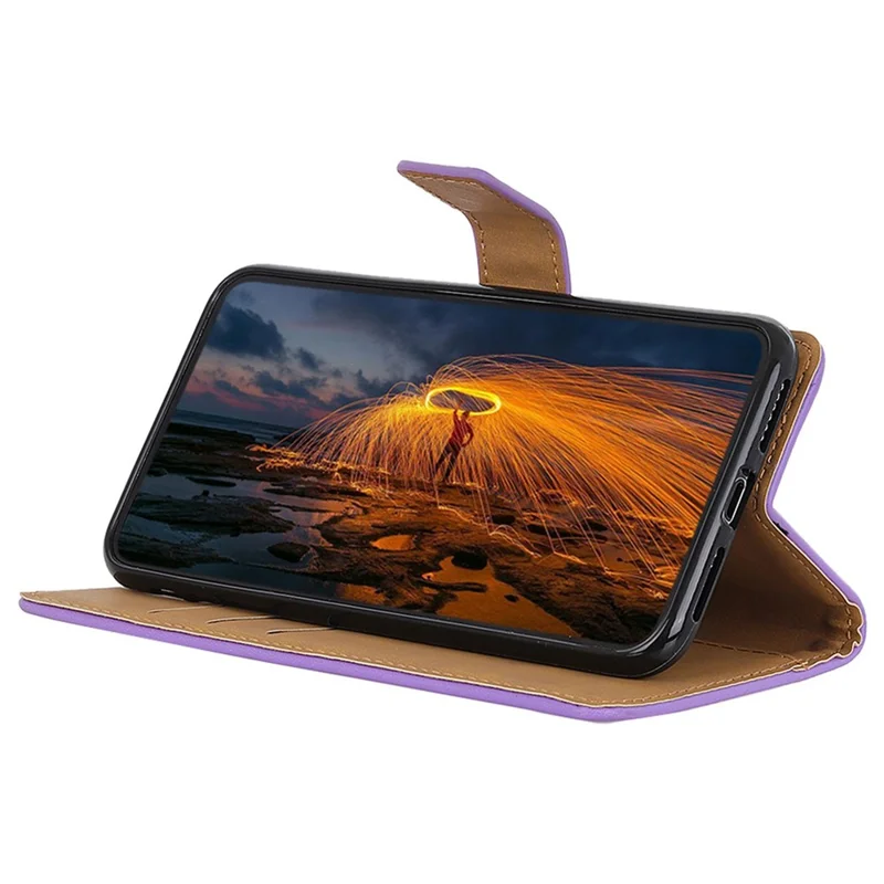 Per Samsung Galaxy S25 / S24 Cover Portafoglio TPU + PU Pelle in Piedi Custodia per Cellulare - Viola