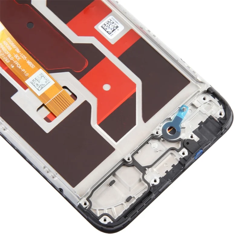 Für Realme 9i 4G / Oppo A96 4G Grade B LCD-Bildschirm und Digitizer-Baugruppe + Rahmen Ersatzteil (ohne Logo)