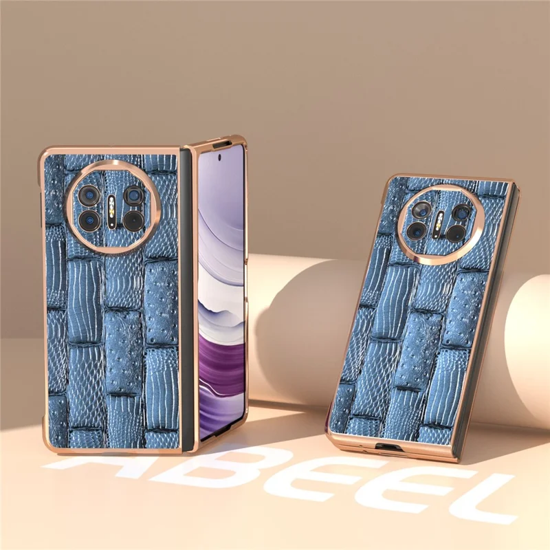 For Huawei Mate X5 Case Mahjong Texture Electroplated Phone Cover - Blue