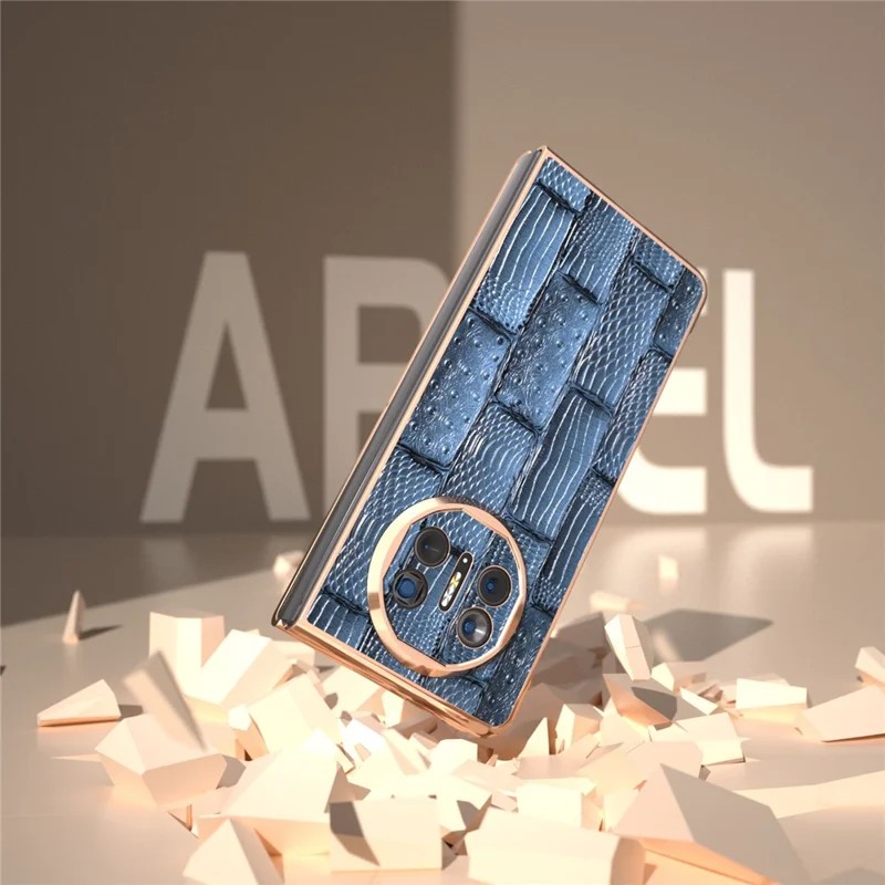 For Huawei Mate X5 Case Mahjong Texture Electroplated Phone Cover - Blue