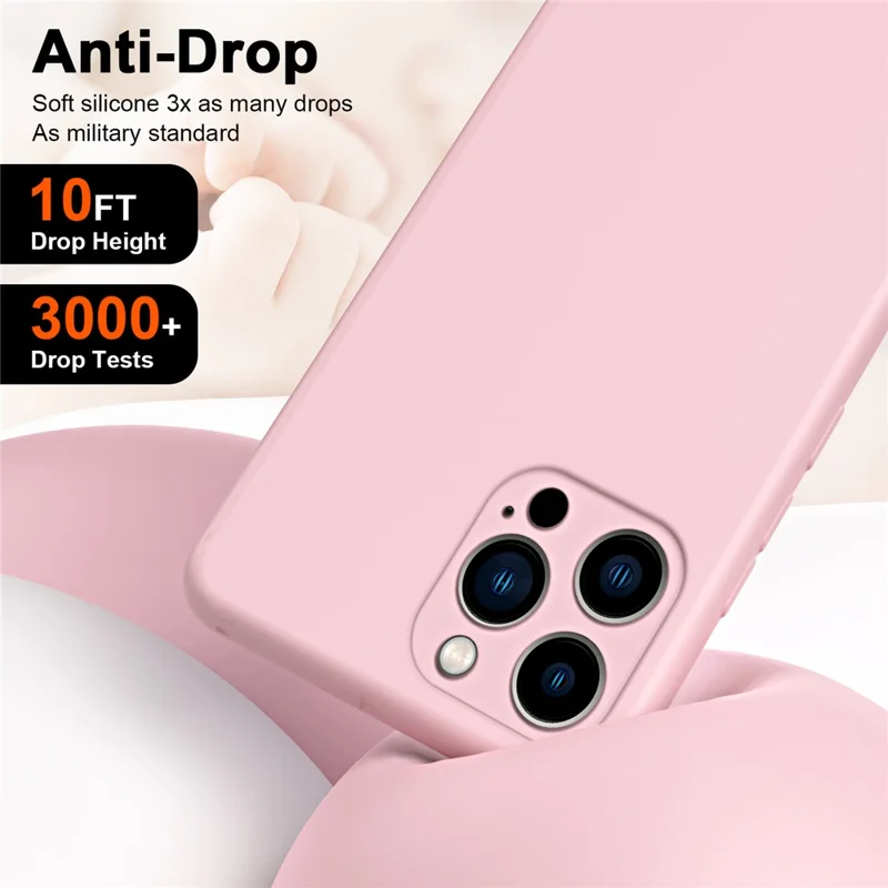 For iPhone 15 Pro Cover Fiber Lining 2.2mm Thickness TPU Phone Case - Black