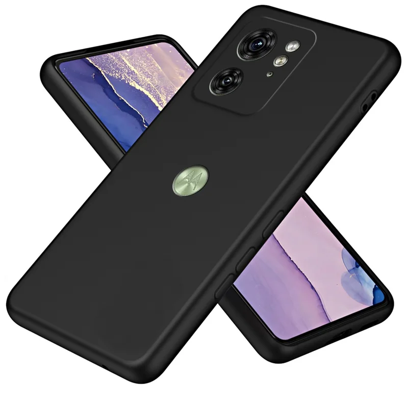 For Motorola Edge 40 5G Case 2.2mm Thickness Fiber Lining TPU Phone Cover - Black