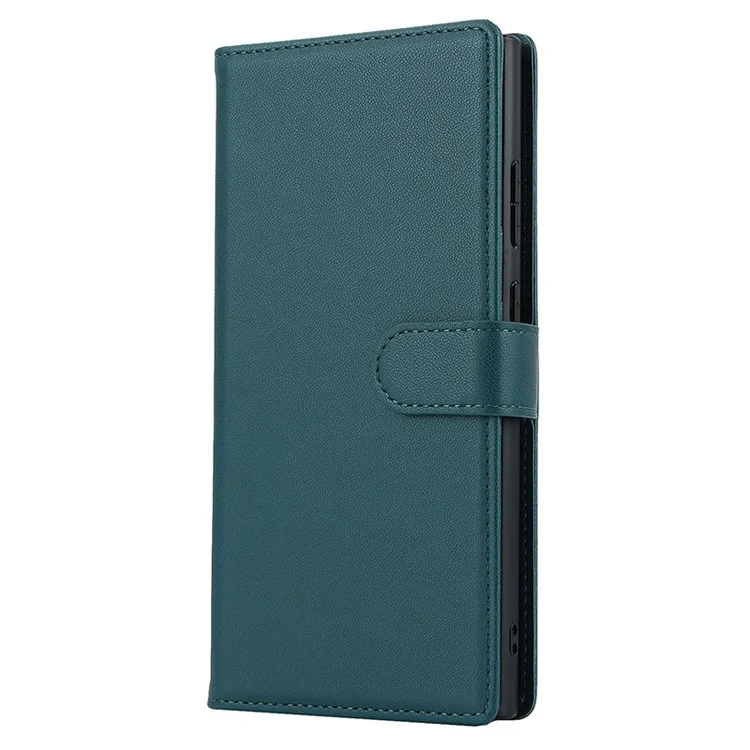 For Samsung Galaxy S23 Ultra Case Detachable PU Wallet Phone Case Compatible with MagSafe - Green