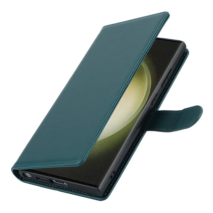 For Samsung Galaxy S23 Ultra Case Detachable PU Wallet Phone Case Compatible with MagSafe - Green