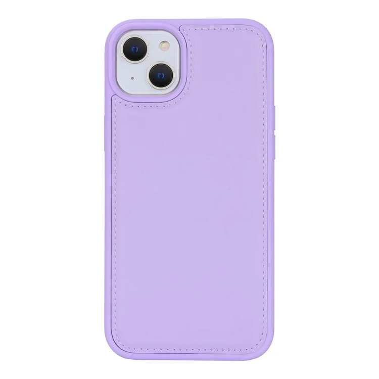 For iPhone 14 / 13 6.1 inch Case Anti-Drop Detachable PU Phone Cover Compatible with MagSafe - Purple
