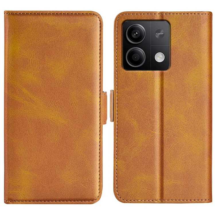 Für Xiaomi Redmi Note 13 5G (China) Hülle Ständer Flip Kalbsstruktur Handyhülle PU-Leder Brieftasche Handyhülle - Gelb