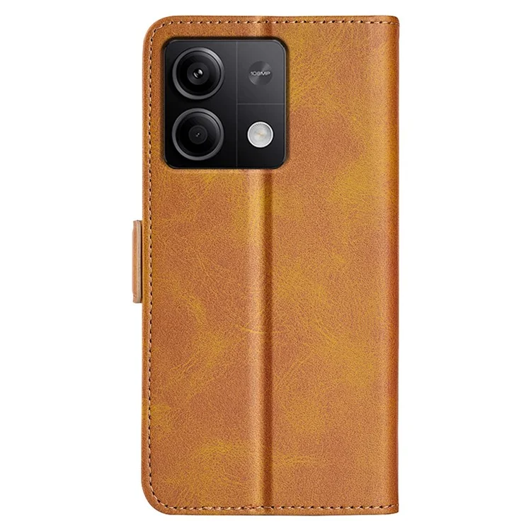 Für Xiaomi Redmi Note 13 5G (China) Hülle Ständer Flip Kalbsstruktur Handyhülle PU-Leder Brieftasche Handyhülle - Gelb
