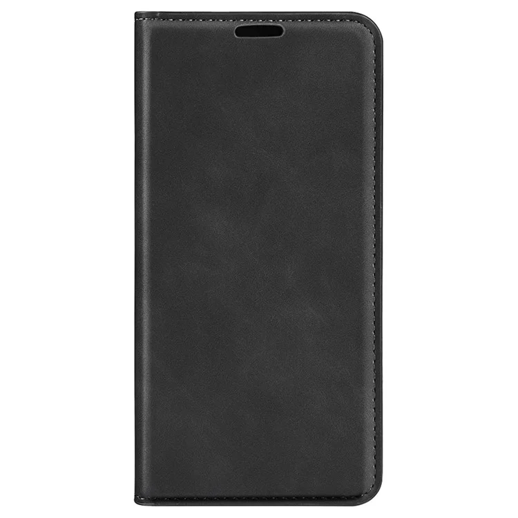 For Xiaomi Redmi Note 13 5G (China) Cell Phone Case PU Leather Wallet Stand Phone Shell with Skin-touch Feeling - Black