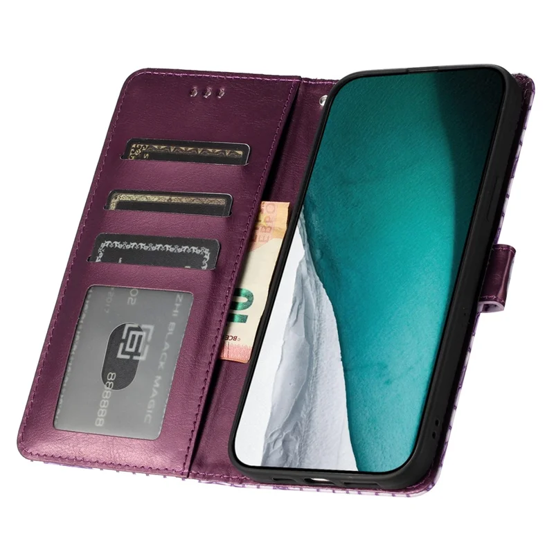 For Samsung Galaxy S24+ Case PU Leather Crocodile Texture Phone Cover with Strap - Purple