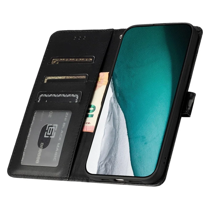 For Samsung Galaxy S24 Case Crocodile Texture Phone Leather Cover with Strap - Black