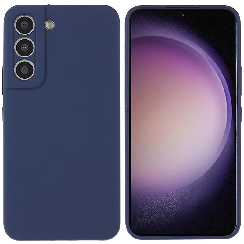 For Samsung Galaxy S23+ Silicone Case Silky-Soft Touch Phone Cover - Dark Blue