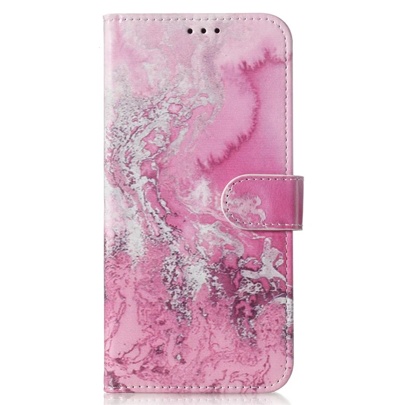 Custodia per Samsung Galaxy A15 5G in ecopelle con portafoglio e motivo - Rosa Acqua di Mare