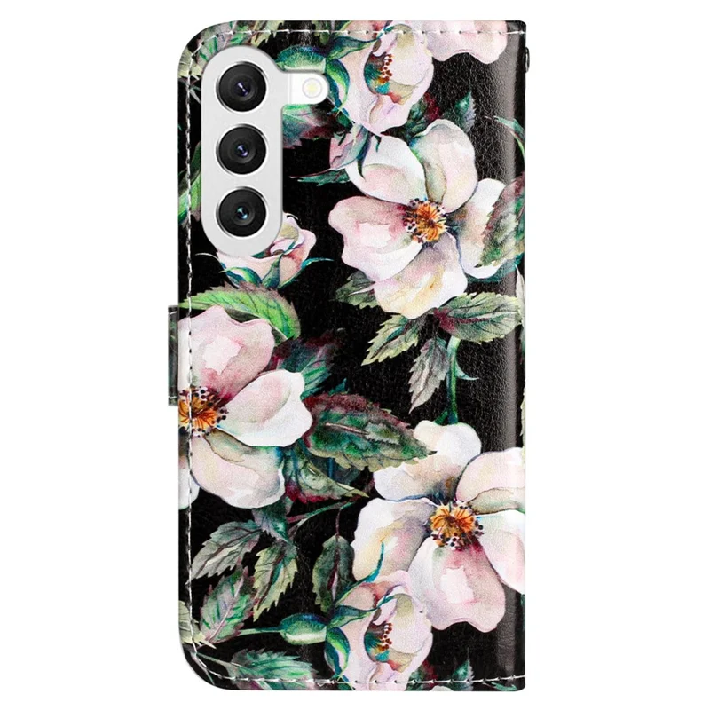 For Samsung Galaxy S24 Case PU Leather Pattern Printing Design Phone Cover - Magnolia
