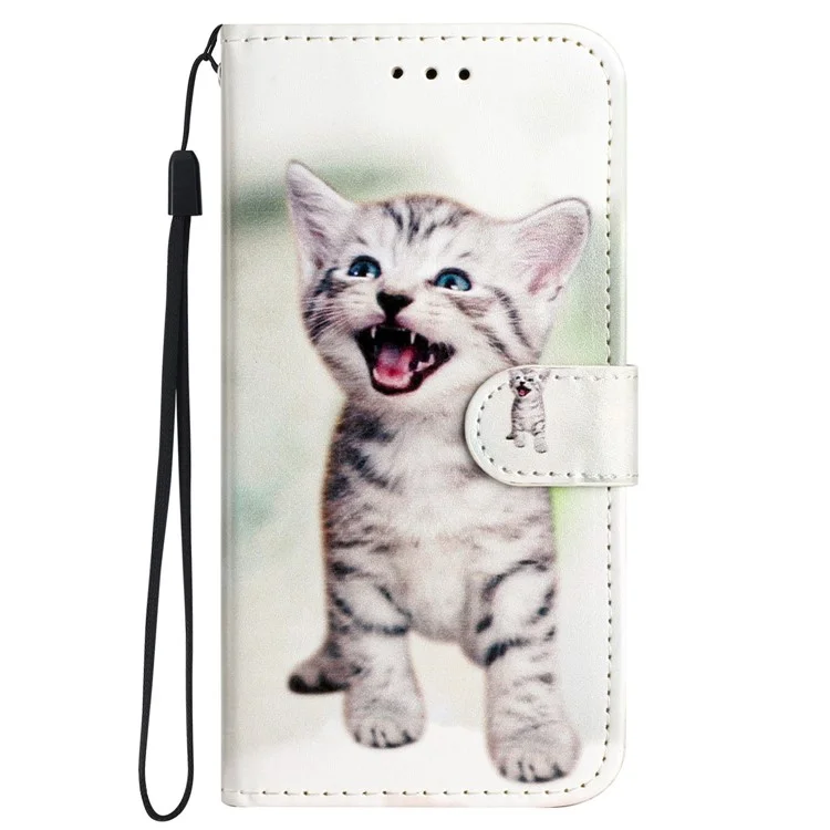 For Samsung Galaxy S24 Ultra Case Flip PU Leather Magnetic Protective Phone Cover - Cat