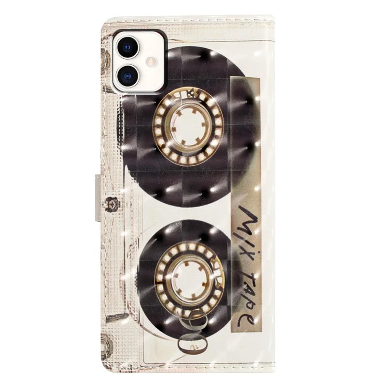 For Samsung Galaxy A04 4G (164.4 x 76.3 x 9.1 mm) Case 3D Pattern Leather Phone Cover - Tape