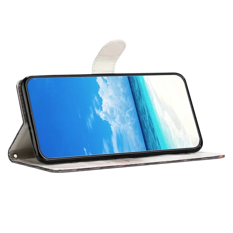 Para Oppo Reno10 5G (Global) / Reno10 Pro 5G (Global) Funda de piel sintética con impresión de patrón 3D - Búho