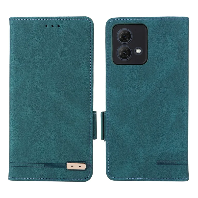 For Motorola Moto G84 5G Case Wallet Hardware Decor Phone Leather Cover - Blue