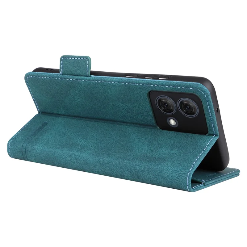 For Motorola Moto G84 5G Case Wallet Hardware Decor Phone Leather Cover - Blue