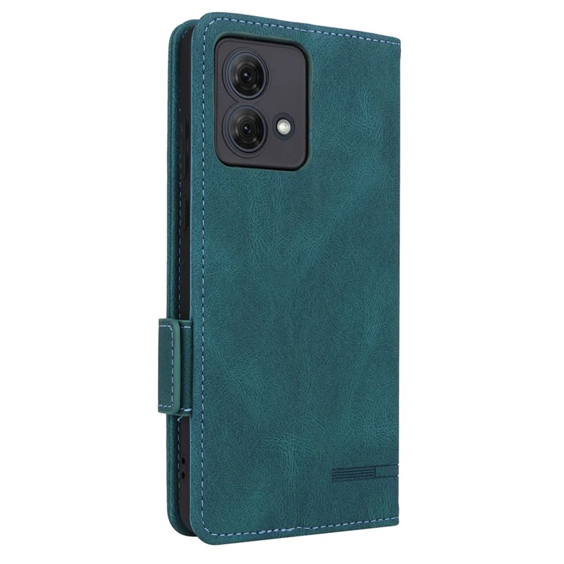 For Motorola Moto G84 5G Case Wallet Hardware Decor Phone Leather Cover - Blue