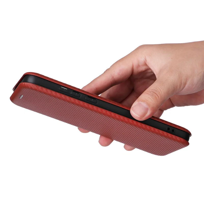 For Motorola Moto G84 5G Case Leather Stand Cover with Card Holder - Brown