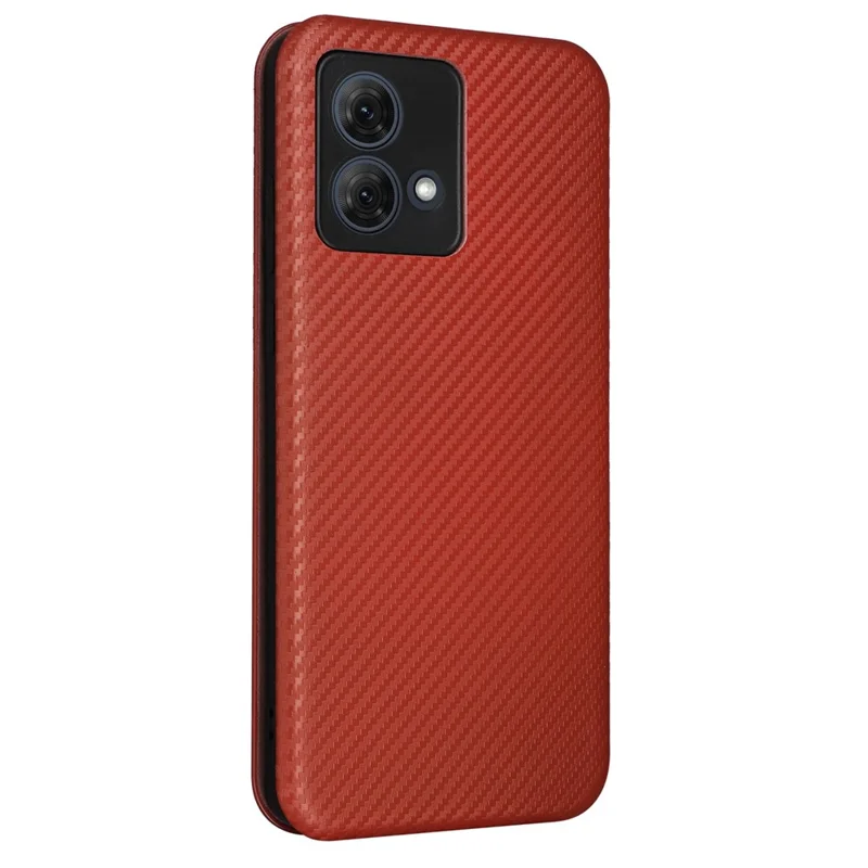 For Motorola Moto G84 5G Case Leather Stand Cover with Card Holder - Brown