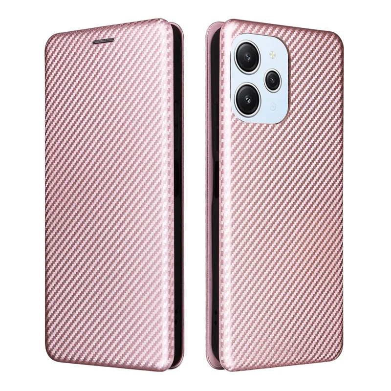 For Xiaomi Redmi 12 4G / 5G (Global) / Note 12R 5G / Poco M6 Pro 5G Case Card Holder Leather Cover - Rose Gold