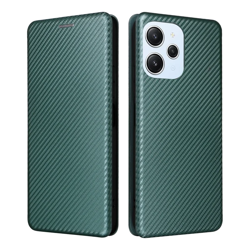 Для Xiaomi Redmi 12 4G / 5G (Global) / Note 12R 5G / Poco M6 Pro 5G Чехол Держатель для карт Кожаный чехол - Зеленый