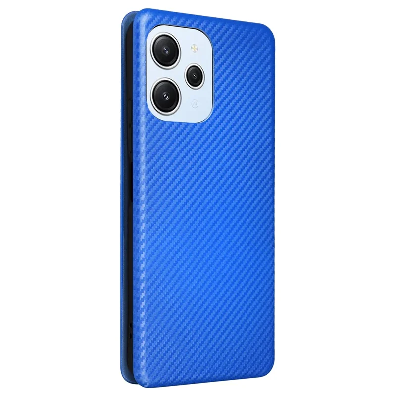 Para Xiaomi Redmi 12 4G / 5G (Global) / Note 12R 5G / Poco M6 Pro 5G Capa com Suporte para Cartão em Couro - Azul