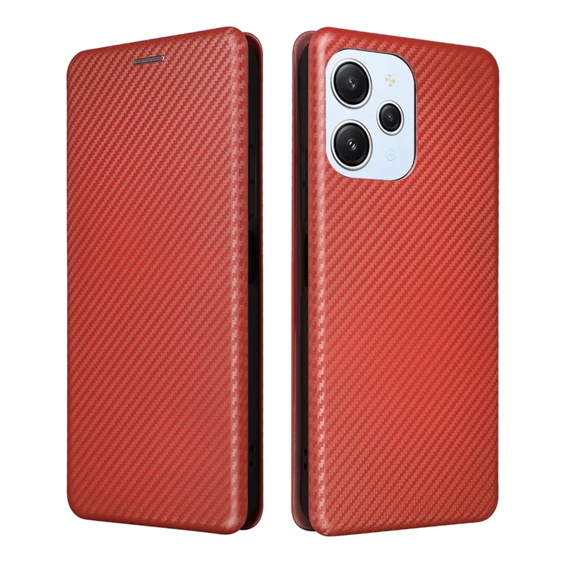 For Xiaomi Redmi 12 4G / 5G (Global) / Note 12R 5G / Poco M6 Pro 5G Case Card Holder Leather Cover - Brown